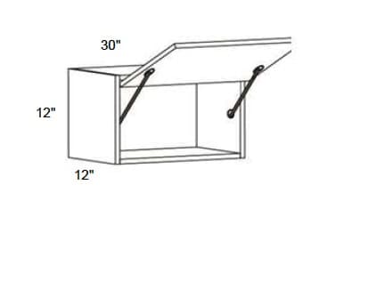 Alvic - Wall Single Door Lift Up Cabinet 12" Tall