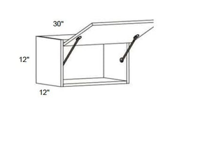 Alvic - Wall Single Door Lift Up Cabinet 12" Tall