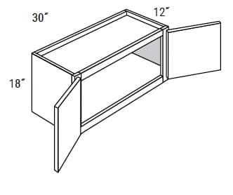 Yarmouth Slab - Wall Double Doors W/ 2 Butt Doors 18" Tall