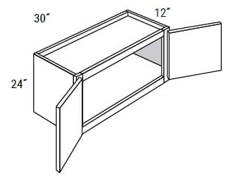 Weston - Wall Double Doors W/ 2 Butt Doors 24" Tall