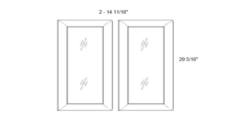 MX Shaker - No Mullion Style Clear Glass Butt Doors