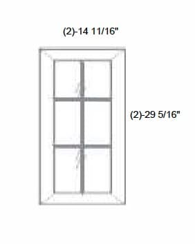 Gramercy - Mullion Style Clear Glass Butt Doors