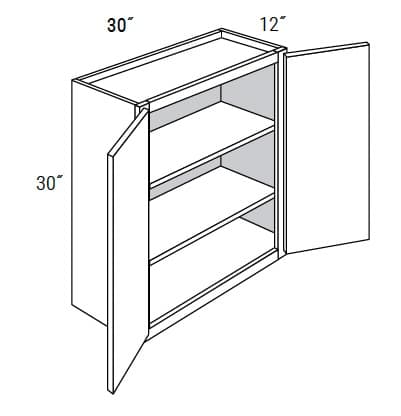 Weston - Wall Double Doors W/Butt Doors 30" Tall