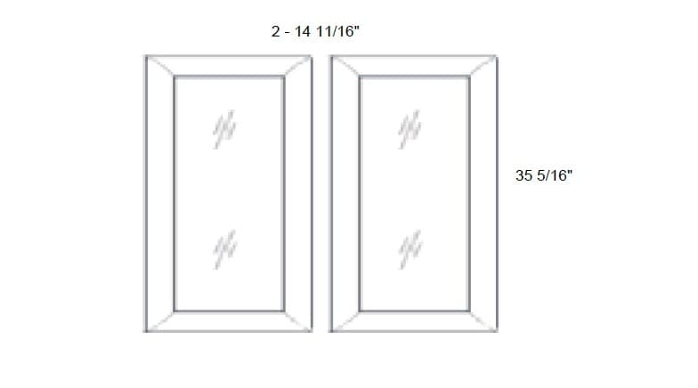 MX Shaker - No Mullion Style Clear Glass Butt Doors