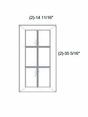 Gramercy - Mullion Style Clear Glass Butt Doors