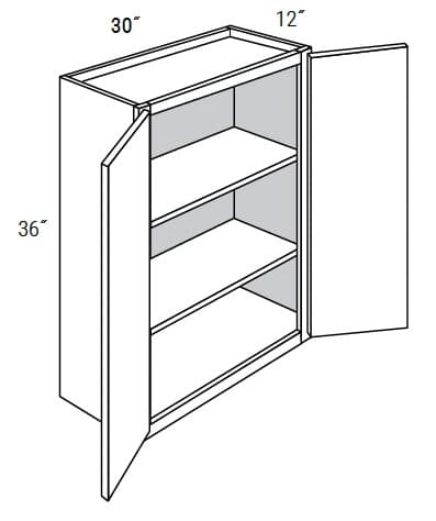 Weston - Wall Double Doors W/Butt Doors 36" Tall