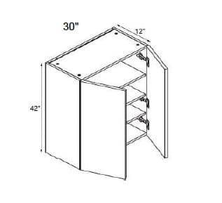 Alvic - Wall Double Doors W/Butt Doors 42" Tall
