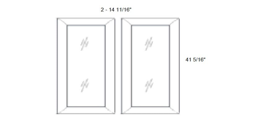 MX Shaker - No Mullion Style Clear Glass Butt Doors