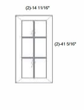 Gramercy - Mullion Style Clear Glass Butt Doors