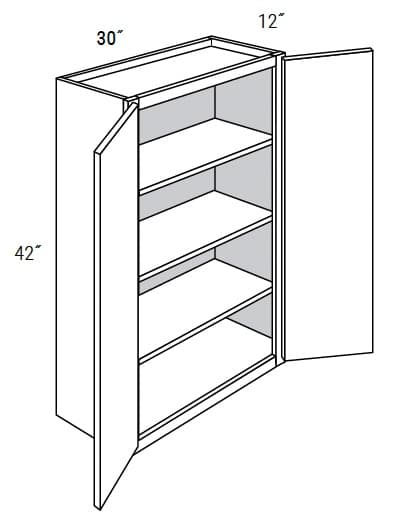 Weston - Wall Double Doors W/Butt Doors 42" Tall