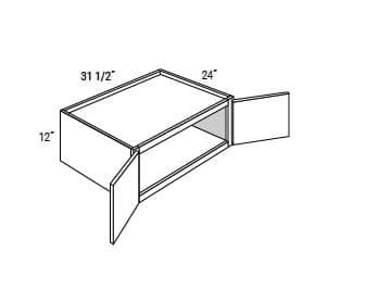 JAR Shaker - Wall Cabinets 2 Doors 24" Deep & Butt Doors
