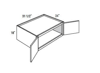 JAR Shaker - Wall Cabinets 2 Doors 24" Deep & Butt Doors