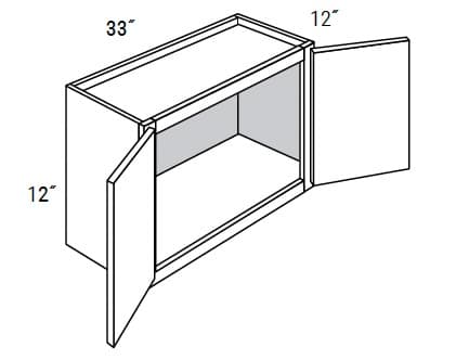 Amesbury Recessed - Wall Double Doors W/ 2 Butt Doors 12" Tall