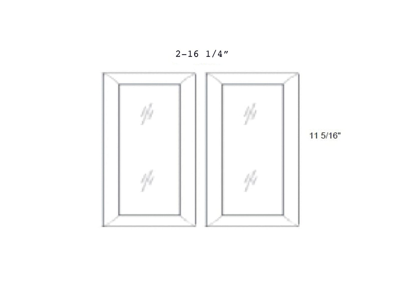 MX Shaker - No Mullion Style Clear Glass Butt Doors