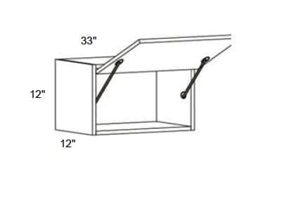 Alvic - Wall Single Door Lift Up Cabinet 12" Tall