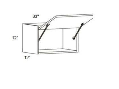 Alvic - Wall Single Door Lift Up Cabinet 12" Tall