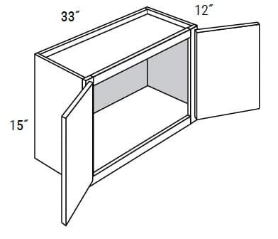 Yarmouth Slab - Wall Double Doors W/ 2 Butt Doors 15" Tall