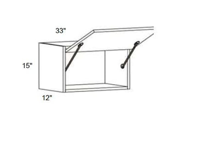 Alvic - Wall Single Door Lift Up Cabinet 15" Tall