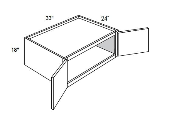 MX Recessed - Wall Cabinets 2 Doors 24" Deep & Butt Doors