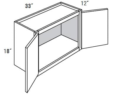 Yarmouth Slab - Wall Double Doors W/ 2 Butt Doors 18" Tall