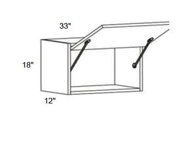 Alvic - Wall Single Door Lift Up Cabinet 18" Tall