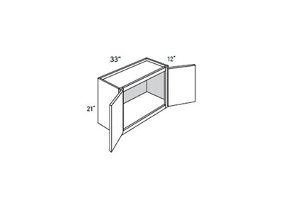 FC Shaker - Wall Double Doors W/ 2 Butt Doors 21" Tall