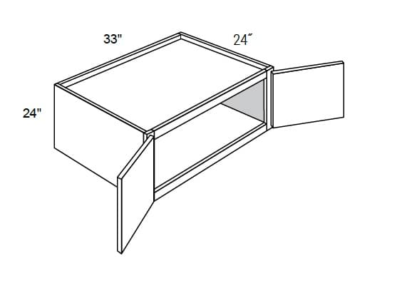 MX Recessed - Wall Cabinets 2 Doors 24" Deep & Butt Doors
