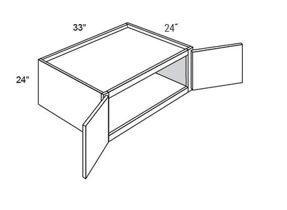 MX Recessed - Wall Cabinets 2 Doors 24" Deep & Butt Doors