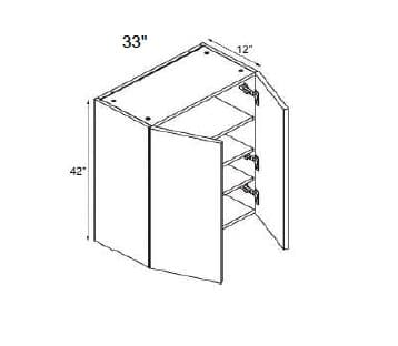 Trends - Wall Double Doors W/Butt Doors 42" Tall