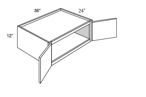 Amesbury Recessed - Wall Refrigerator Cabinets 2 Doors 24" Deep W/Butt Doors