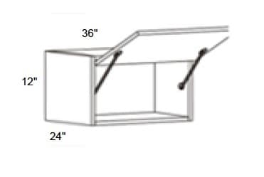 Trends - Wall Single Door Lift Up Cabinet 24" Deep