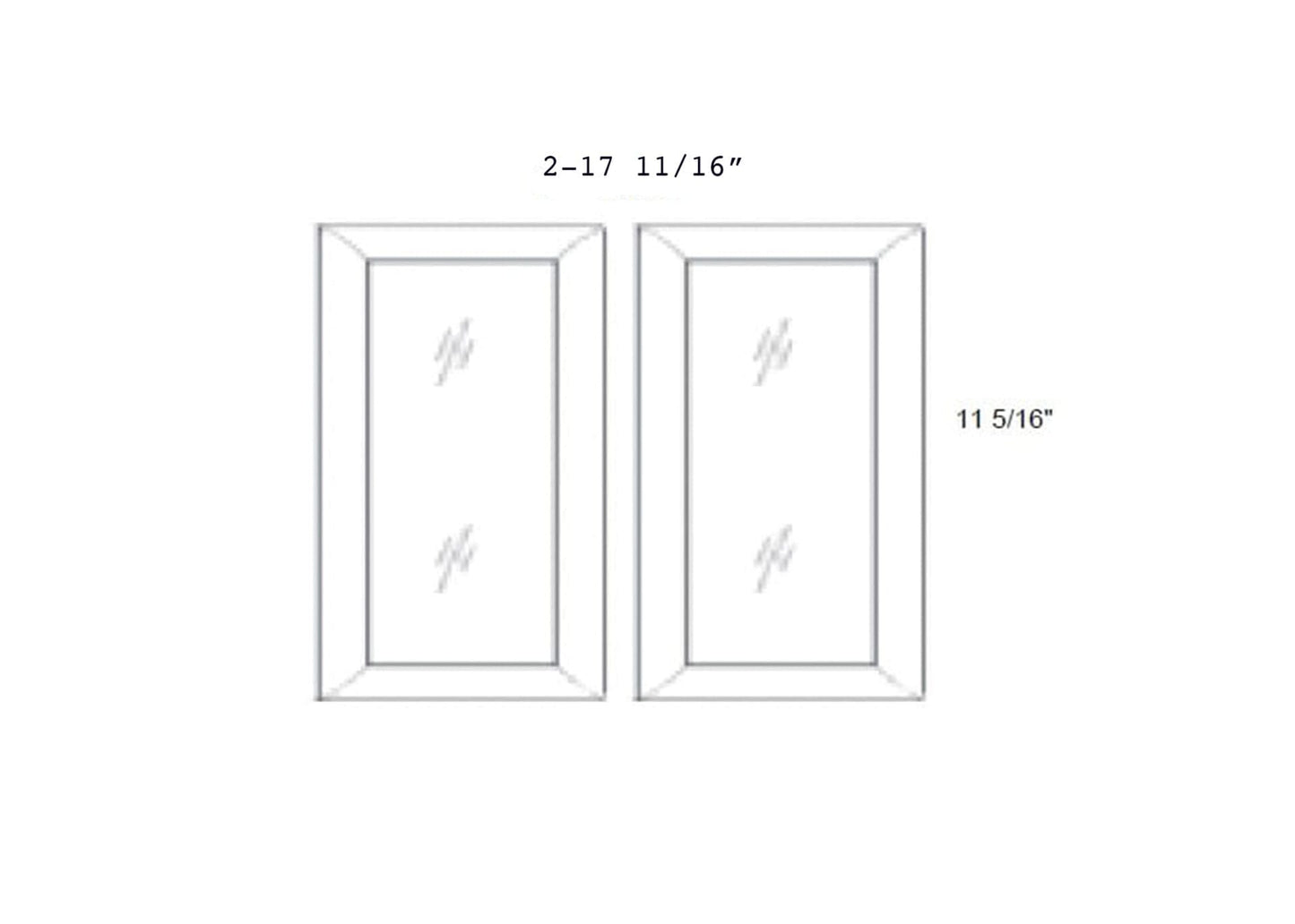 MX Shaker - No Mullion Style Clear Glass Butt Doors