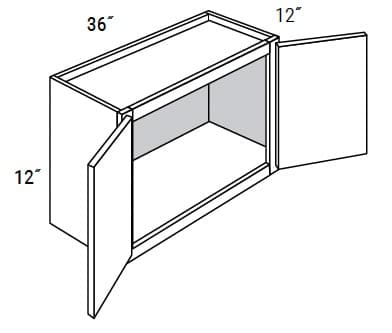 Weston - Wall Double Doors W/ 2 Butt Doors 12" Tall