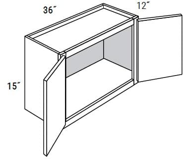 Yarmouth Slab - Wall Double Doors W/ 2 Butt Doors 15" Tall