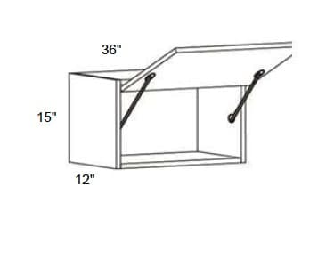 Alvic - Wall Single Door Lift Up Cabinet 15" Tall