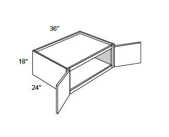 JAR Raised - Wall Cabinets 2 Doors 24" Deep & Butt Doors