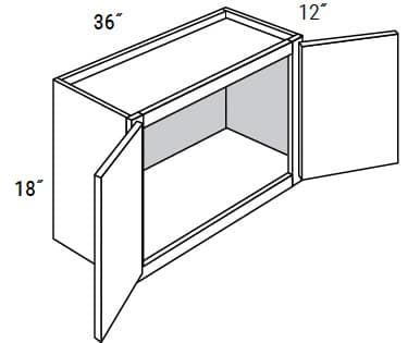 Weston - Wall Double Doors W/ 2 Butt Doors 18" Tall