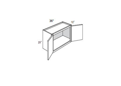 FC Shaker - Wall Double Doors W/ 2 Butt Doors 21" Tall