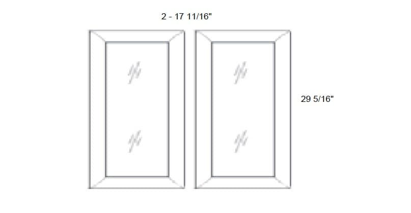 MX Shaker - No Mullion Style Clear Glass Butt Doors