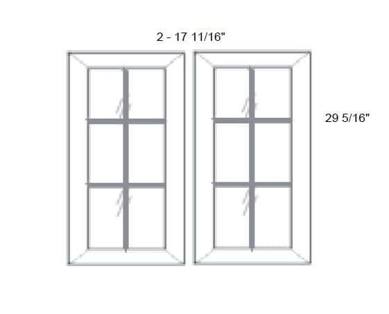 Gramercy - Mullion Style Clear Glass Butt Doors