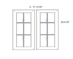 MX Recessed - Mullion Style Clear Glass Butt Doors