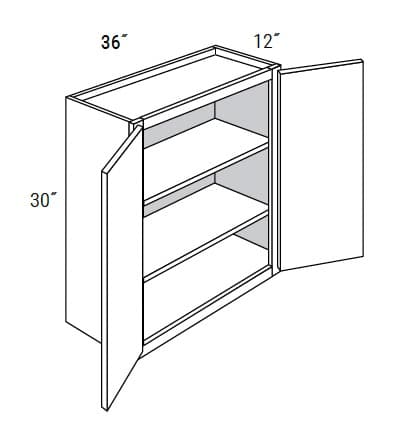 Weston - Wall Double Doors W/Butt Doors 30" Tall