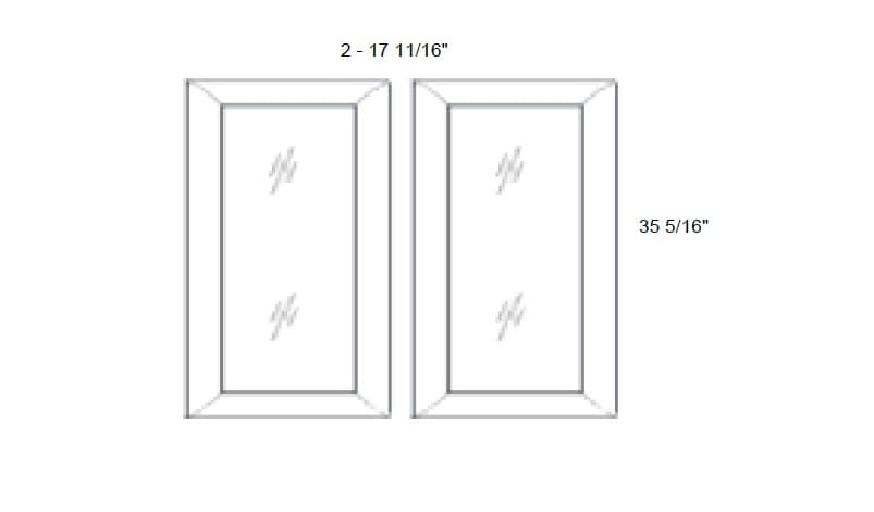 MX Shaker - No Mullion Style Clear Glass Butt Doors