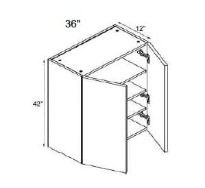 Alvic - Wall Double Doors W/Butt Doors 42" Tall
