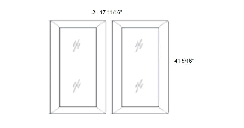 MX Shaker - No Mullion Style Clear Glass Butt Doors