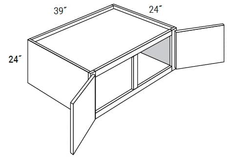 Malibu - Wall Cabinets 2 Doors 24" Deep & Center Style