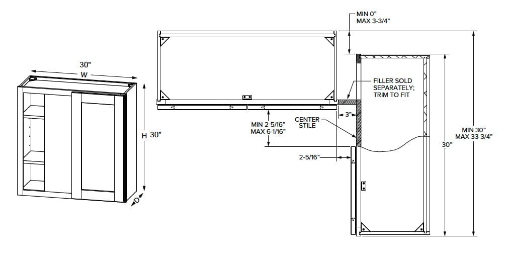 Malibu - Wall Blind Cabinets