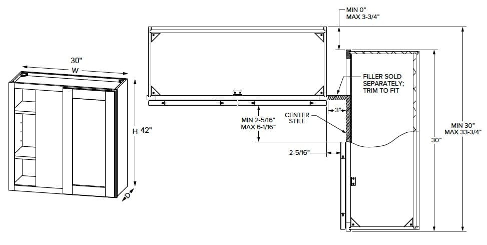 Malibu - Wall Blind Cabinets