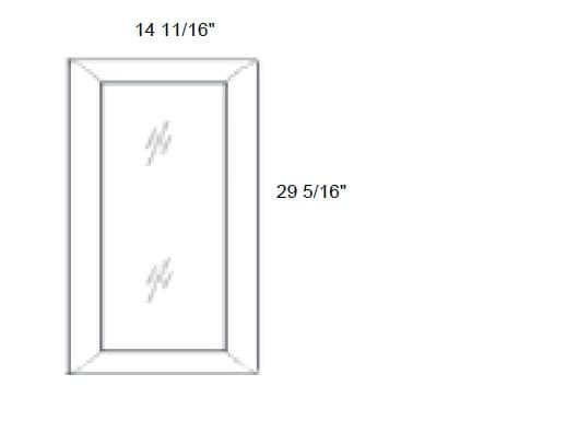 MX Recessed - No Mullion Style Clear Glass Single Door