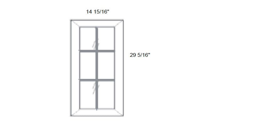 Alvic - Single Metal Glass Door W/ Frosted Glass